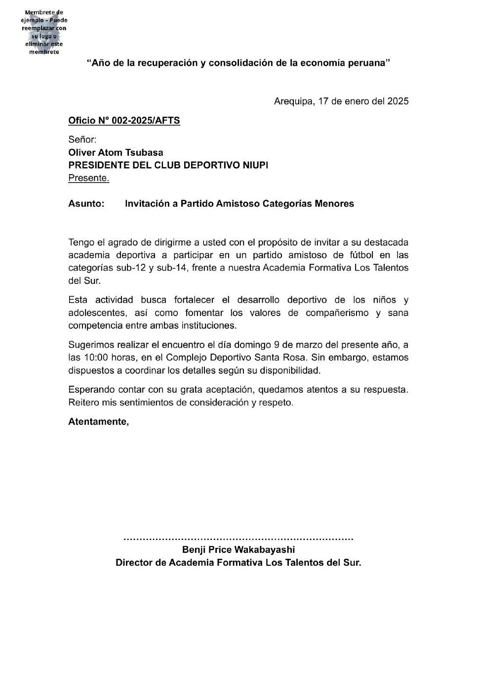 Ejemplo Paquete Redacción General y Discursos